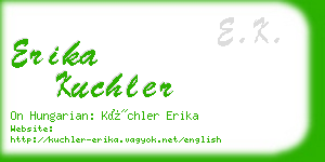 erika kuchler business card